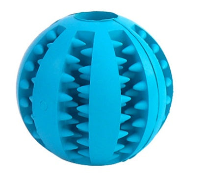 Blue textured ball on a white background