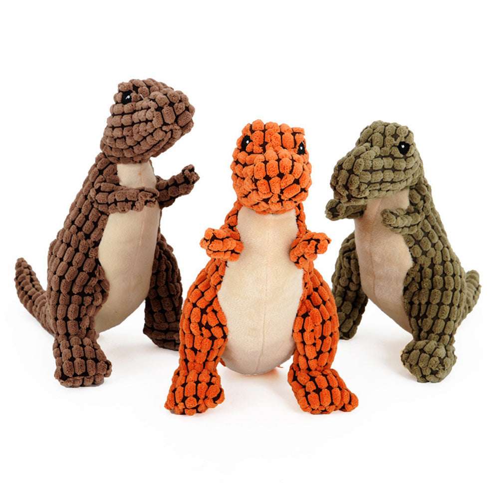 Dinosaur Dog Toy - Plush Squeaker