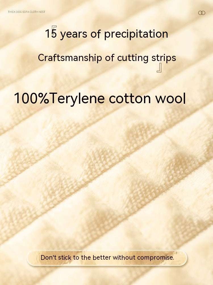 100% Terylene cotton wool with text about craftsmanship and quality.